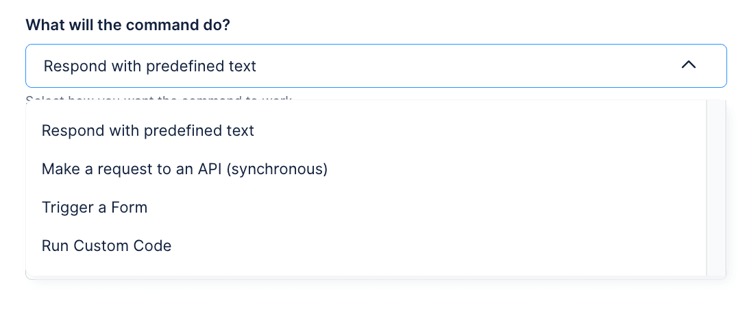 Command types in Dailybot