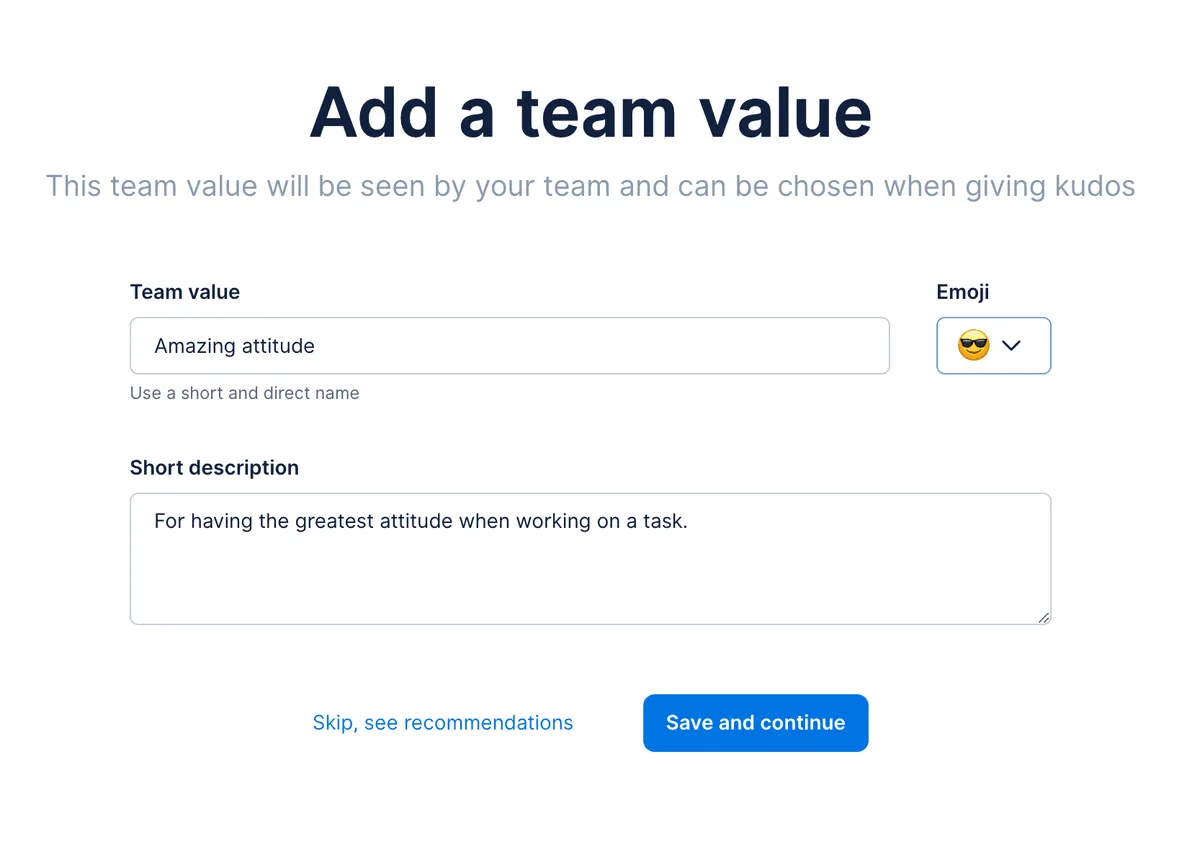 Managing and editing team values in Dailybot